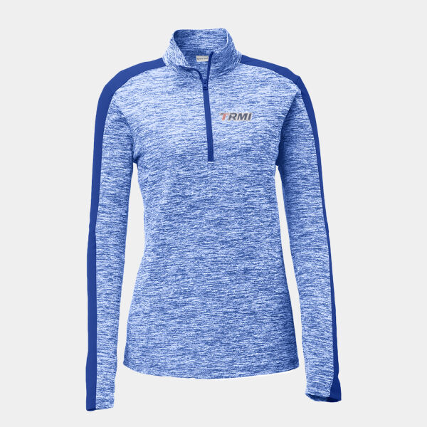 Women's PosiCharge® Electric Heather Colorblock 1/4 Zip Pullover Thumbnail
