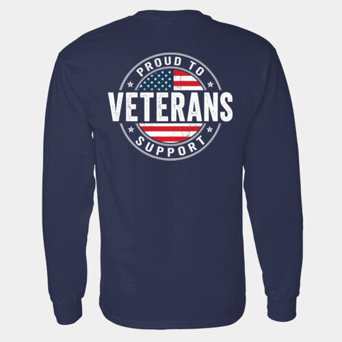 Heavy Cotton 100% Cotton Long Sleeve Veterans Tee Thumbnail