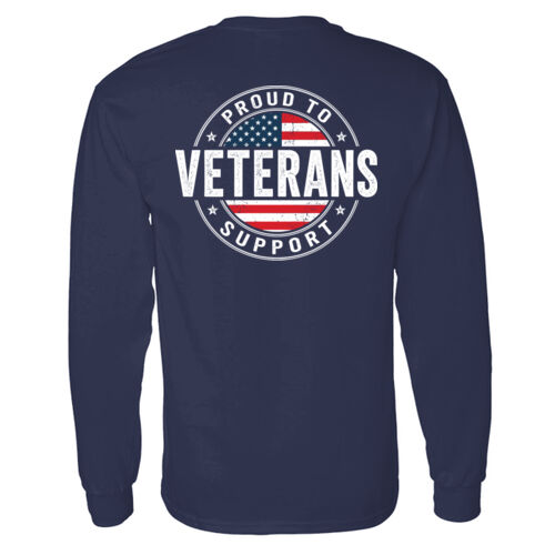 Heavy Cotton 100% Cotton Long Sleeve Veterans Tee Thumbnail